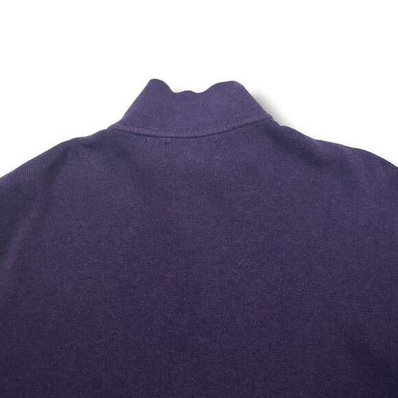 Polo Ralph Lauren Quarter Zip Sweater Mens Large Purple Mock Neck - Picture 5 of 8